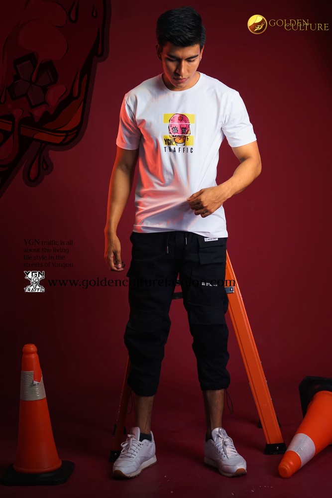 Ice-Cream Melt YGN Traffic Slim Fit T-shirt (White)